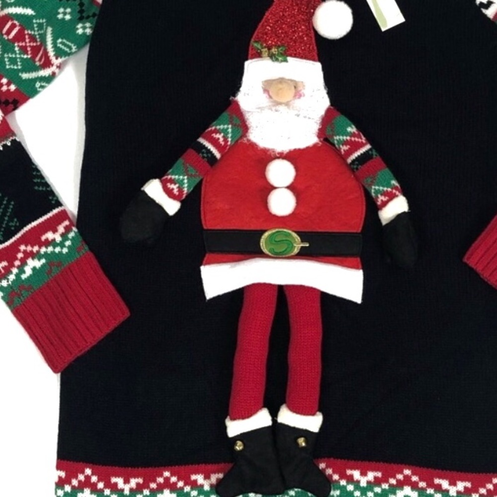 NWT Santa 3D Ugly Christmas Holiday Sweater Small - Picture 3 of 8